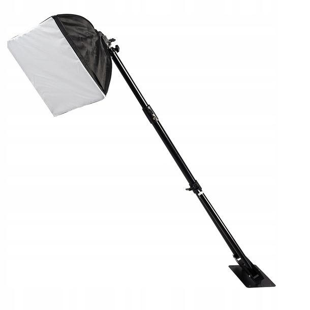 ﻿Lampa sufitowo ścienna SOFTBOX 50x70cm 4x125W Żarówka LED