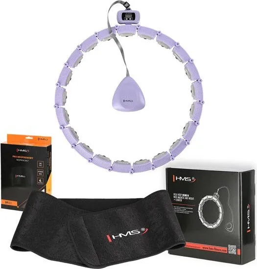 Zestaw hula hop magnetyczny z licznikiem HMS hhm14 pas wyszczuplający br163