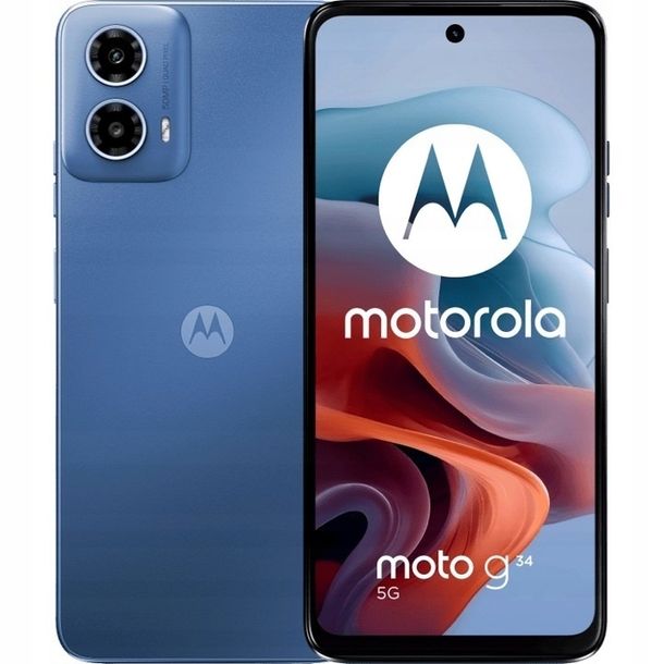 Motorola Moto G34 8/128GB LTE 4G 5G NFC Dualsim 50 Mpix + Etui BLUE