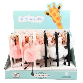 cienkopis-dla-dzieci-dlugopis-z-pomponem-puchata-zyrafa-zestaw-24szt