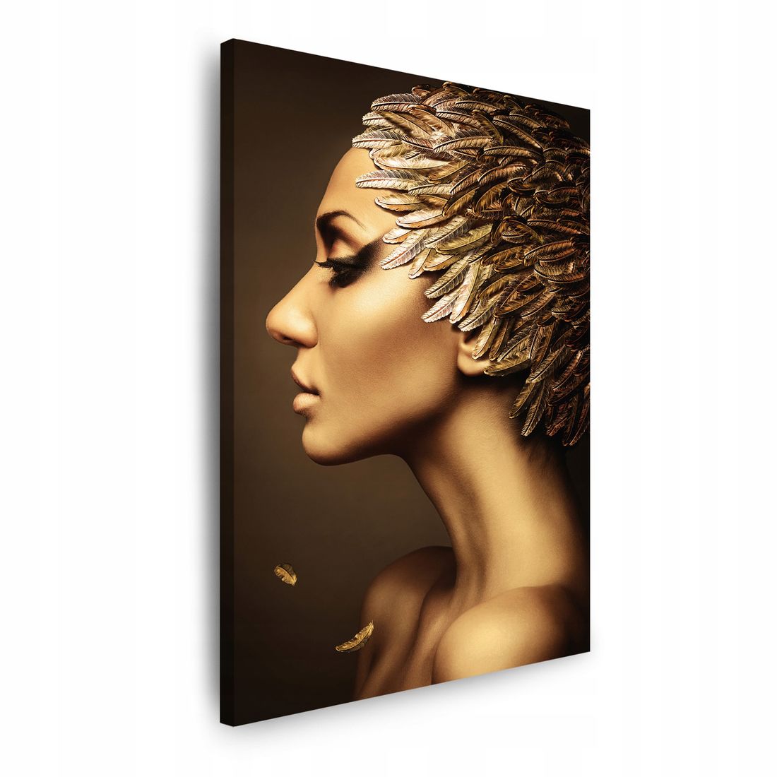 Obraz Na P tnie Profil Z otej Kobiety Nowoczesny Styl 80x120 Cm obraz-na-p-tnie-profil-z-otej-kobiety-nowoczesny-styl-80x120-cm