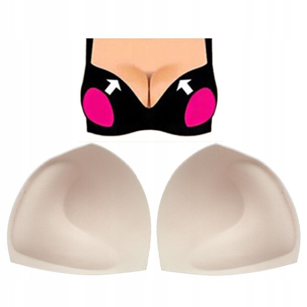 ﻿WKŁADKI DO BIKINI STANIKA PUSH UP GĄBKA WYMIENNE MODELUJĄCE POWIĘKSZAJĄCE