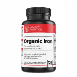 vitafit-organic-iron-120-kaps-zelazo-organiczne-glukonian-witamina-c