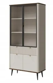 witryna-90-191-40-cm-polki-szuflady-kaszmir-orzech-do-salonu-jadalni