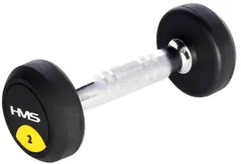 hms-hantla-hantelka-ciezarek-gumowany-chromowany-do-cwiczen-fitness-2-kg