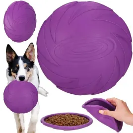 frisbee-dla-psa-gumowa-zabawka-2w1-miska-na-karme-sr-18-cm-fioletowa