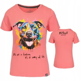 pitbull-west-coast-damska-koszulka-t-shirt-watercolor-koralowa-rozmiar-m