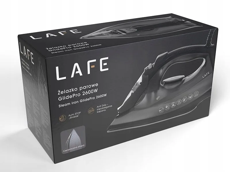 zelazko-parowe-lafe-glidepro-2600w-stan-nowy
