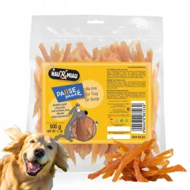 hau-miau-pausesnack-przysmak-dla-psa-miekkie-paski-z-kurczaka-500g