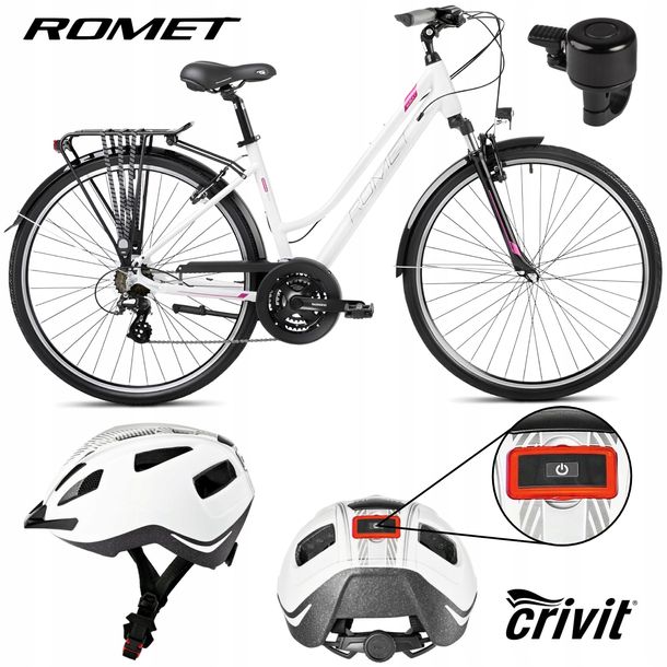 Zdjęcia - Rower Romet Damski  trekkingowy  Gazela 28" LEKKA rama 20" + KASK |DODATKI 