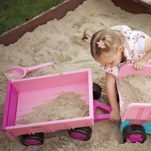 gigant-wozek-przyczepa-rozowa-wader-10958-do-piasku-ogrodu-marka-inna