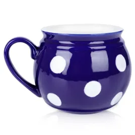 kubek-ceramiczny-niebieski-w-grochy-850-ml