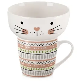 kubek-z-miseczka-dla-dziecka-porcelanowy-kot-2-el