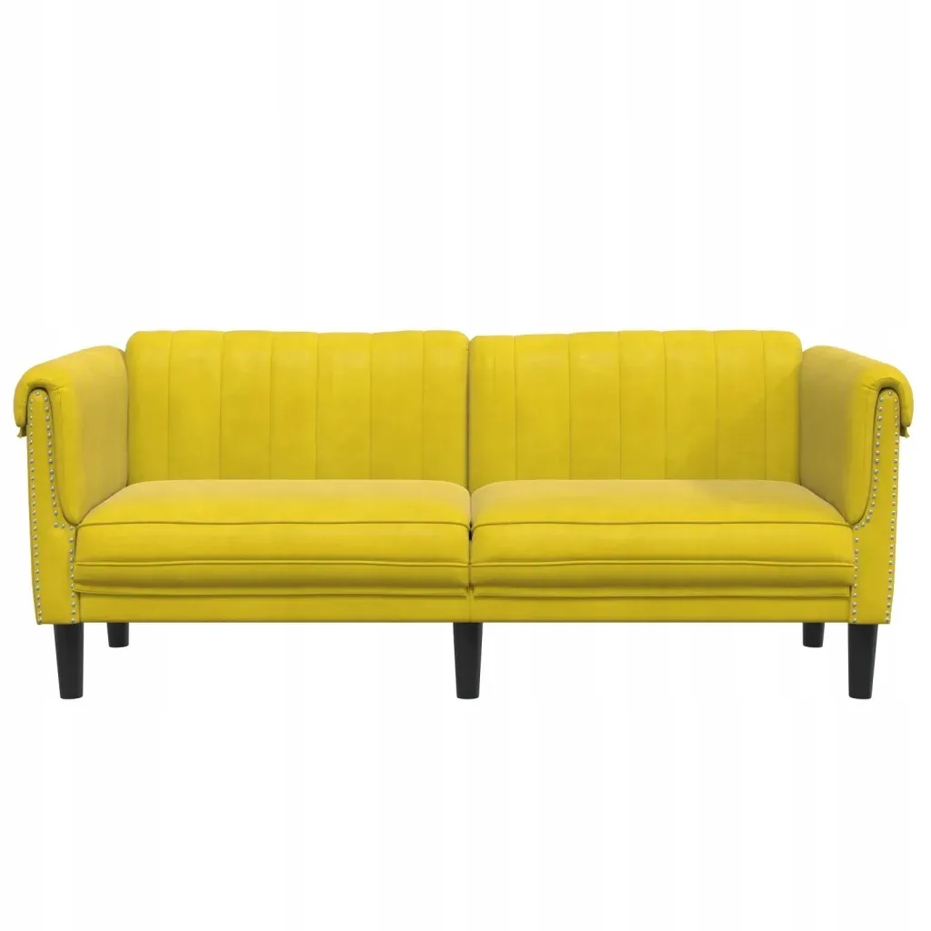 sofa-dwuosobowa-zolta-aksamit