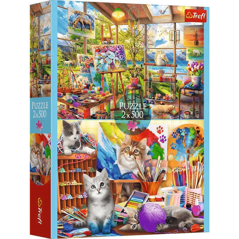 puzzle-2x500-sztuka-malowania-stan-nowy