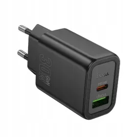 hoco-szybka-ladowarka-sieciowa-usb-usb-c-pd-qc3-0-3a-30w-n63-czarna