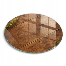 szklana-deska-do-podawania-pizzy-okragla-drewniane-deski-i-liscie-fi-30-cm