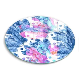 hartowana-okragla-deska-szklana-ze-wzorem-ilustracja-boho-piorka-fi-30-cm