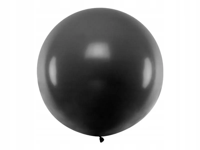 balon-okragly-pastel-black-1m