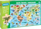 puzzle-70-elementow-mapa-swiata-dinozaury