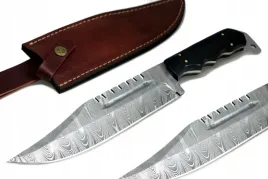 noz-recznie-wykonany-bowie-survival-stal-damascenska-skorzane-etui-j758