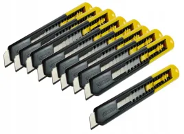 lekki-noz-z-ostrzem-lamanym-stanley-nozyk-do-tapet-tapeciak-9-mm-9-sztuk