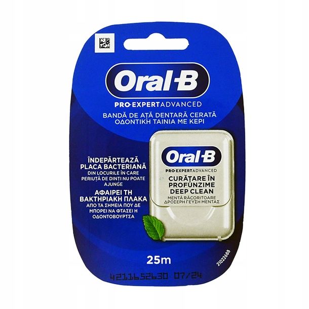 Фото - Зубна паста / ополіскувач Oral-B ﻿Nić dentystyczna  Pro-Expert Advanced Deep Clean Floss 25m 