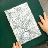 notes-follow-your-dreams-srebrne-cekiny-okazja-dzien-chlopaka