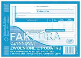 faktura-czynnosci-zwolnione-z-podatku