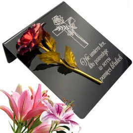 znicz-z-roza-podstawka-na-cmentarz-grawerowany-dekoracja-na-grob-wieczny