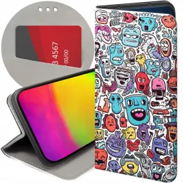 etui-do-xiaomi-redmi-note-14-5g-wzory-doodle-zwierzeta-potwory-rysunki-case