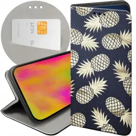 etui-z-klapka-do-xiaomi-redmi-note-14-5g-wzory-ananas-owoce-egzotyczne-case