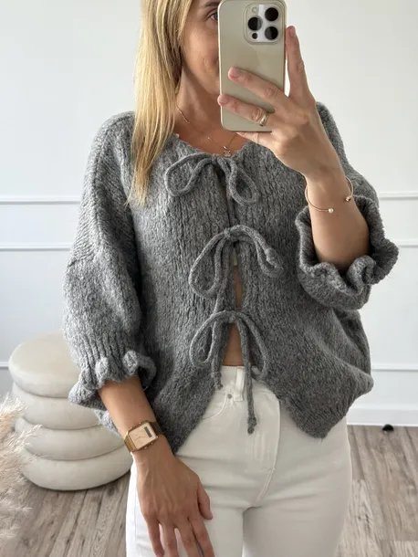 sweter-bow-szary-stan-nowy