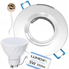 zestaw-oprawa-okragla-szklana-lustrzana-zarowka-gu10-led-5w-zimna
