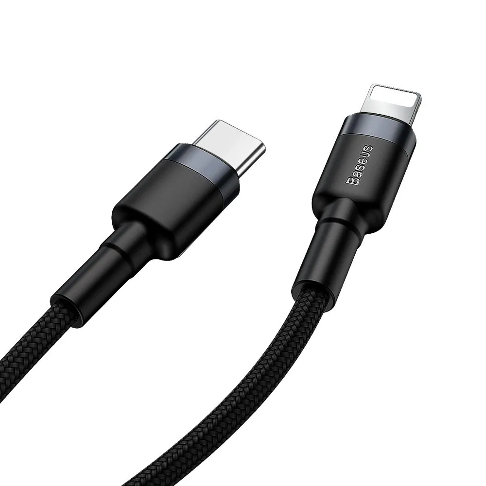 baseus-cafule-cable-1m-usb-c-greater-lightning-czarno-szary-stan-nowy
