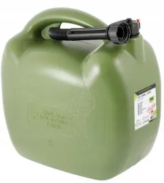 kanister-plastikowy-na-paliwo-owalny-zielony-khaki-z-lejkiem-20l