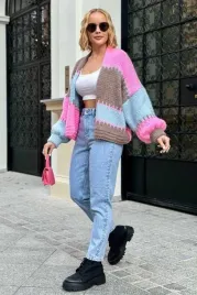 krotki-kardigan-oversize-baby-roz-blekitny-one-size