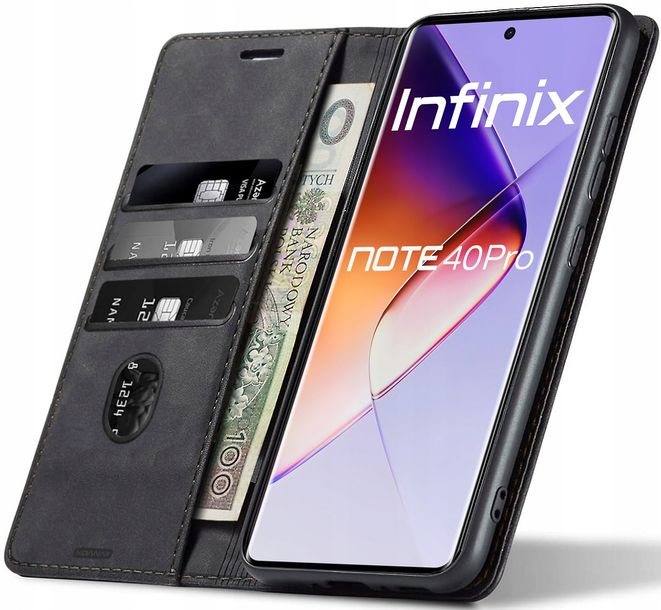 ﻿ETUI SKÓRZANE NA MAGNES DO INFINIX NOTE 40 PRO 4G