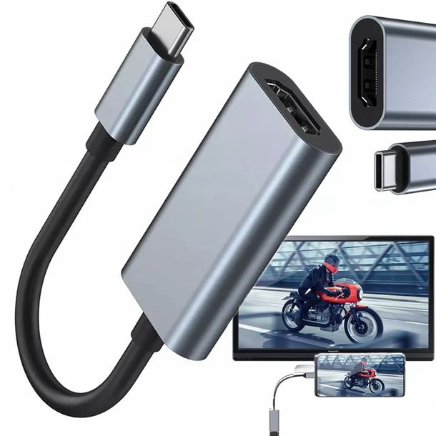 ﻿PRZEJŚCIÓWKA ADAPTER KABEL USB-C - HDMI FULL HD 4K