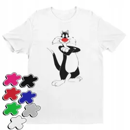 koszulka-t-shirt-dziecieca-z-nadrukiem-looney-kot-sylwester-xs-110-116