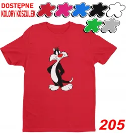 dziecieca-koszulka-z-nadrukiem-tunes-tweety-kanarek-kot-sylwester-s-122-128