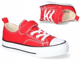 kids-trampki-rzep-guma-szkola-conver-materialowe-czerwone-red-r36