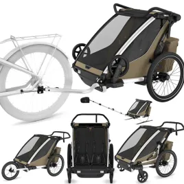 przyczepka-rowerowa-thule-chariot-cross-2-double-faded-khaki-dla-dzieci