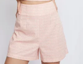 spodenki-glamorous-peach-grid-shorts-46