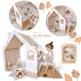 domek-z-funkcja-biurka-dla-dzieci-plus-taboret