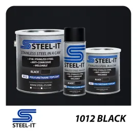 Zdjęcie produktu Farba Poliuretanowa Antykorozyjna STEEL-IT 3x Czarny Mat 397g Spray