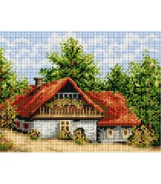 kanwa-dom-w-lesie-18x24cm-5009