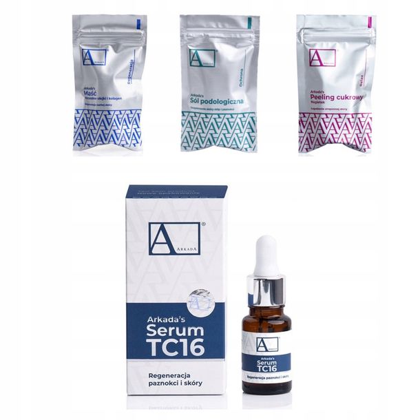 ARKADA serum kolagenowe TC16, 11 ml. Onycholiza paznokci + 3 MINI PRODUKTY