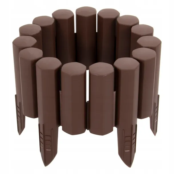 palisada-ogrodowa-paliki-braz-162-m-border-plotek-stan-nowy-kolor-brazowy