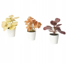 ikea-fejka-sztuczna-roslina-doniczkowa-3-kwiaty-lisciaste-miniaturki